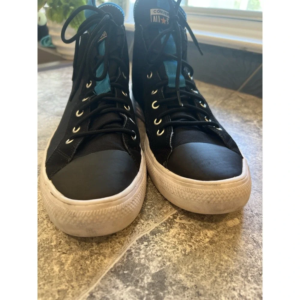 Converse Chuck Taylor All Star High Top Black Blue Sneakers Mens 11 Womens 13 - Picture 4 of 12